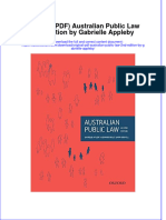 Download Original PDF Australian Public Law 2nd Edition by Gabrielle Appleby pdf