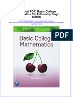 Original PDF Basic College Mathematics 6th Edition by Elayn Martin PDF