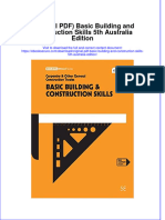 Original PDF Basic Building and Construction Skills 5th Australia Edition PDF