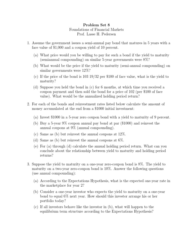 Bond Investment Calculations and Analysis | PDF | Finance & Money ...