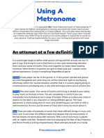 Using A Metronome