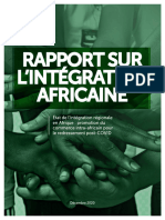 RAPPORT SUR LINTEGRATION AFRICAINE D - Cembre 2020