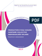 Production D'eau Chaude Sanitaire Collective Individualisée Solaire (CESCI) - Conception Et Dimensionnement