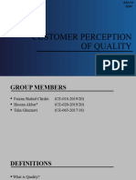 Customer Perception of Quality - Presentation