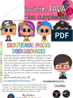 Decoracion para Celebrar Los Cumpleanos en Tu Clase o Salon PDF