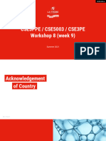 CSE3PPE CSE5003 CSE3PE Sum 2021 Workshop 8 (Week 9)
