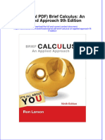 Original PDF Brief Calculus An Applied Approach 9th Edition PDF