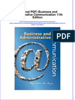 Original PDF Business and Administrative Communication 11th Edition PDF