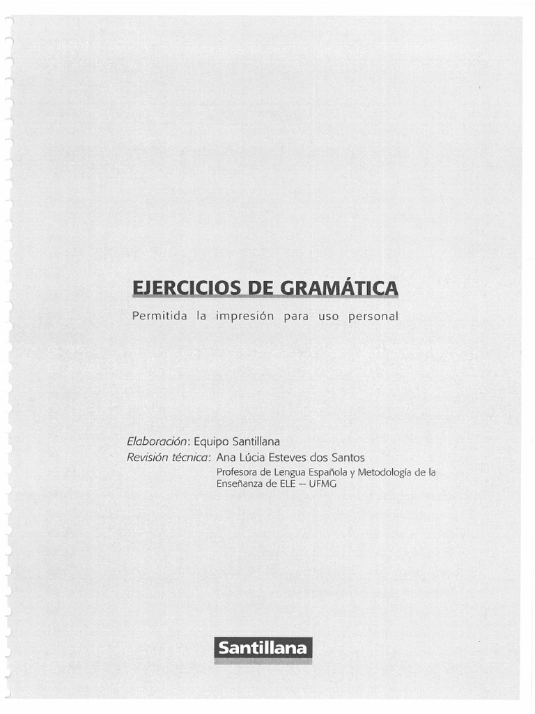 SANTILLANA EJERCICIOS DE GRAMATICA intelligence overview