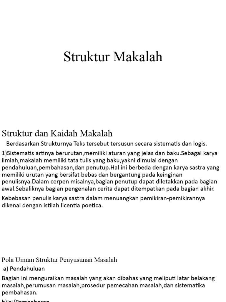 Struktur Makalah | PDF