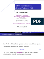 Ill-Posed Operaror Equations and An Inverse Problem in PDE: M. Thamban Nair
