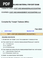 Cost & Managerial Accounting Study Material