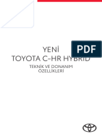 Yeni Toyota C-HR Teknik Donanım Tablosu