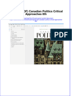 Original PDF Canadian Politics Critical Approaches 8th PDF