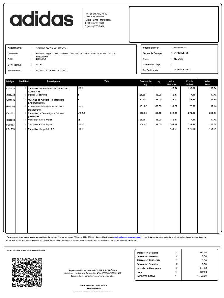 R u c 20347100316 boleta electr nica dsctoitem pdf industrias de