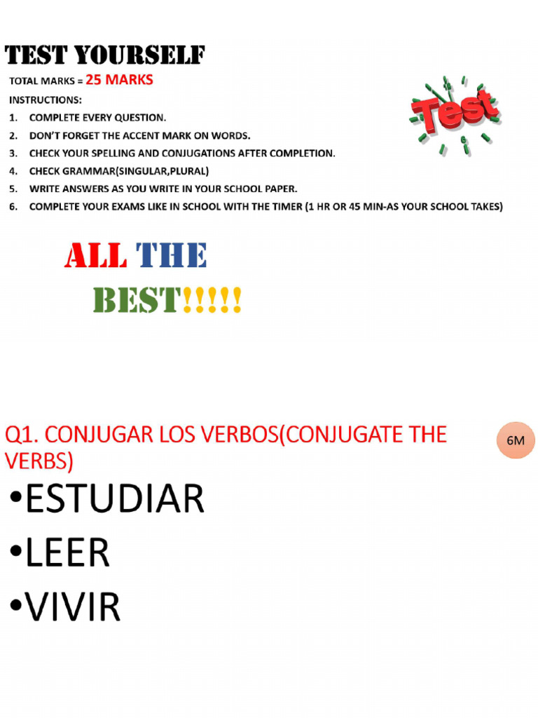 Test Yourself 1 | PDF
