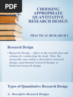 On 14 Choosing Appropriate Quantitative Research Design