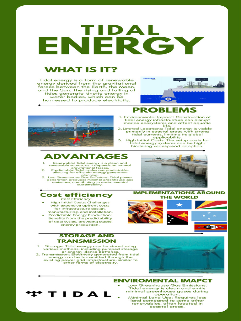 Green White Simple Renewable Energy Infographics | PDF | Renewable ...