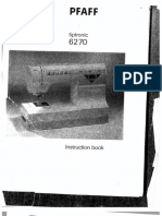 Pfaff Tiptronic 6270 Sewing Machine Instruction Manual