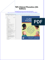 Original PDF Clinical Phonetics 5th Edition PDF