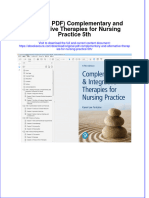Original PDF Complementary and Alternative Therapies For Nursing Practice 5th PDF