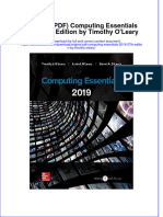 Original PDF Computing Essentials 2019 27th Edition by Timothy Oleary