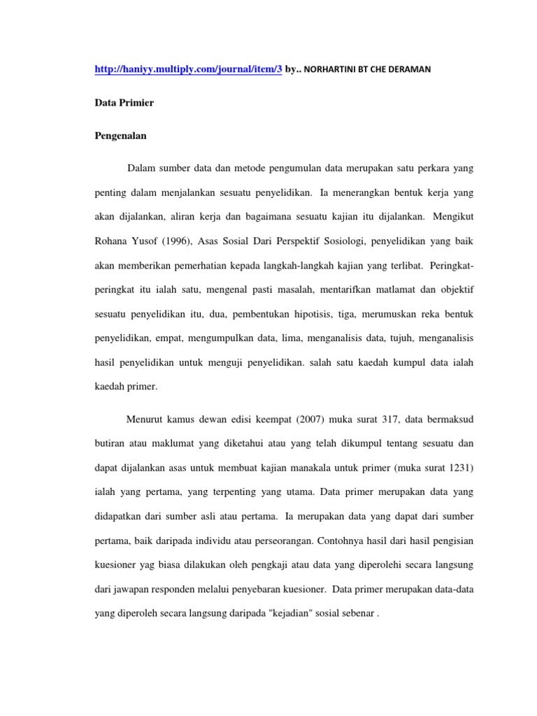 Data Primeir Soal Selidik Etc Pdf
