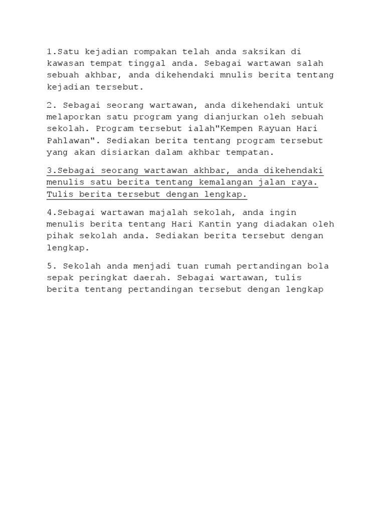 Karangan 1 Jenis Karangan 2 Format Karangan 3