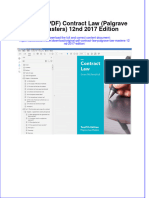 Original PDF Contract Law Palgrave Law Masters 12nd 2017 Edition PDF