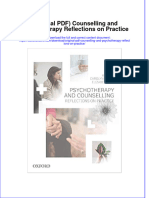 Original PDF Counselling and Psychotherapy Reflections On Practice PDF