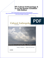 Original PDF Cultural Anthropology A Perspective On The Human Condition 10th Edition PDF