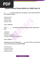 Political Parties MCQ