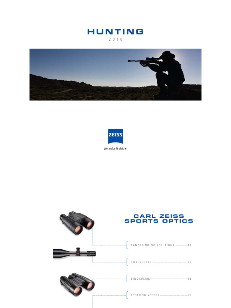 Zeiss 2010 Hunting Catalog | PDF | Telescopic Sight | Lens (Optics)
