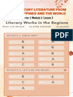 21st Century Literature From The Philippines and The World Quarter 1 Module 1 - Lesson 3 Output