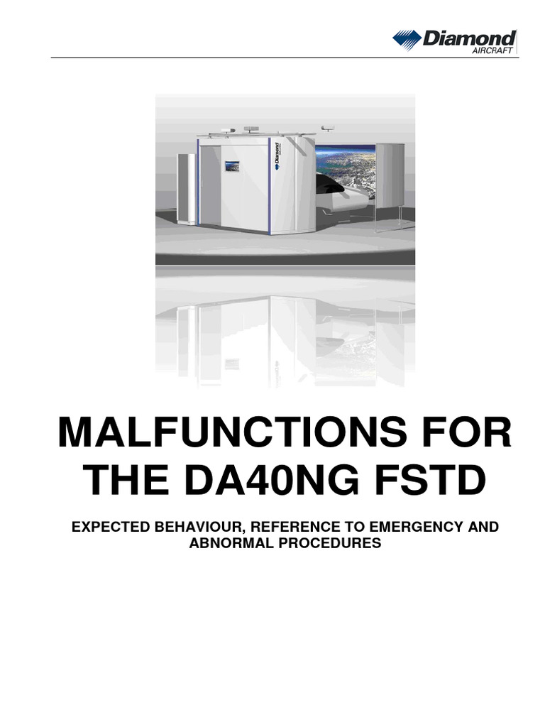 DA40NG FSTD Malfunctions Guide | PDF | Vehicle Parts | Aviation