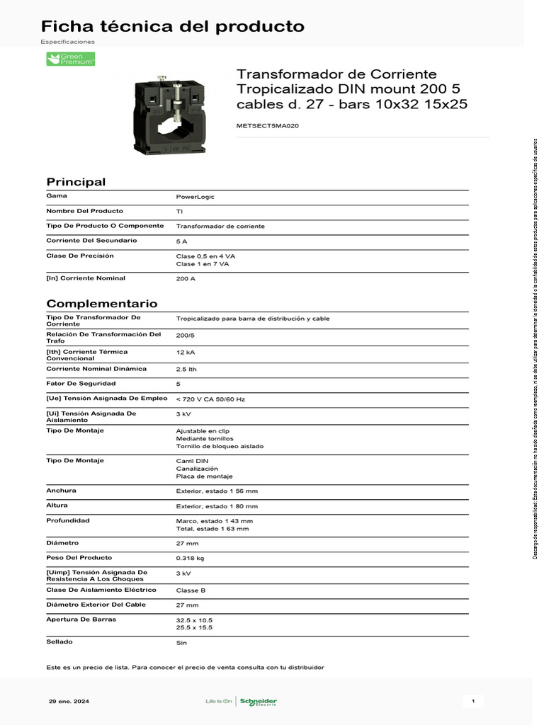 Schneider Electric TI-Series METSECT5MA020 | Descargar gratis PDF ...
