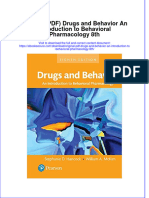 Original PDF Drugs and Behavior An Introduction To Behavioral Pharmacology 8th PDF
