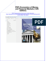 Original PDF Economics of Money Banking and Financial Markets 12th Edition PDF