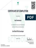 Certificate of Completion HTML
