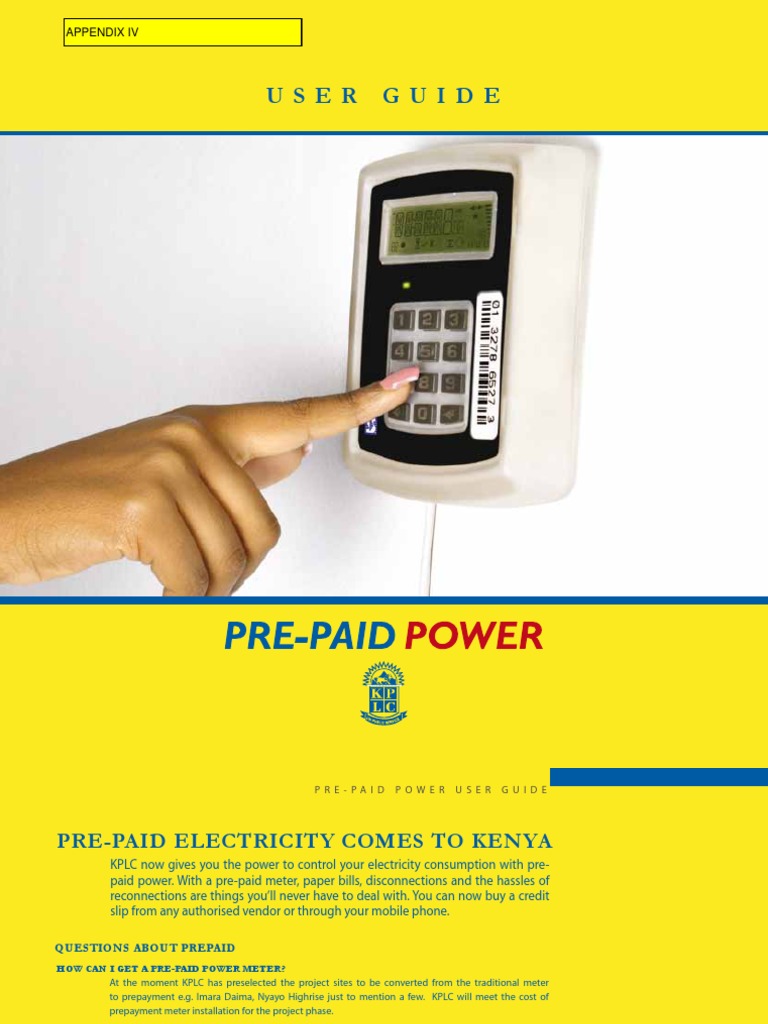 KPLC Prepaid Meters User Guide Value Added Tax Tariff