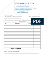 Ets. Edmond Services: Pro Forma N°