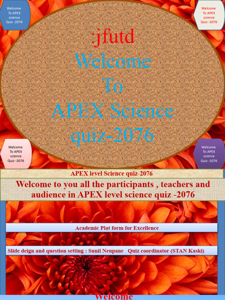 APEX Science Quiz 2076 | PDF | Velocity | Force
