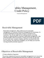 Receivables Management, Credit Policy