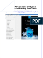 Original PDF Elements of Physical Chemistry 7th Edition by Peter Atkins PDF