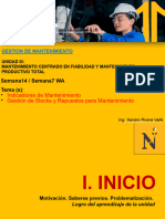 S14 Indicadores de Mantenimiento. Gestión de Stocks y Repuestos para Mantenimiento UG