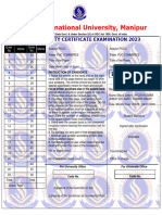 Sangai International University, Manipur: Pre University Certificate Examination 2023
