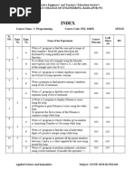 Index: Sr. NO. Expt. No. Expt. No. Name of The Experiment Course Outcome LAB Outco Me PO