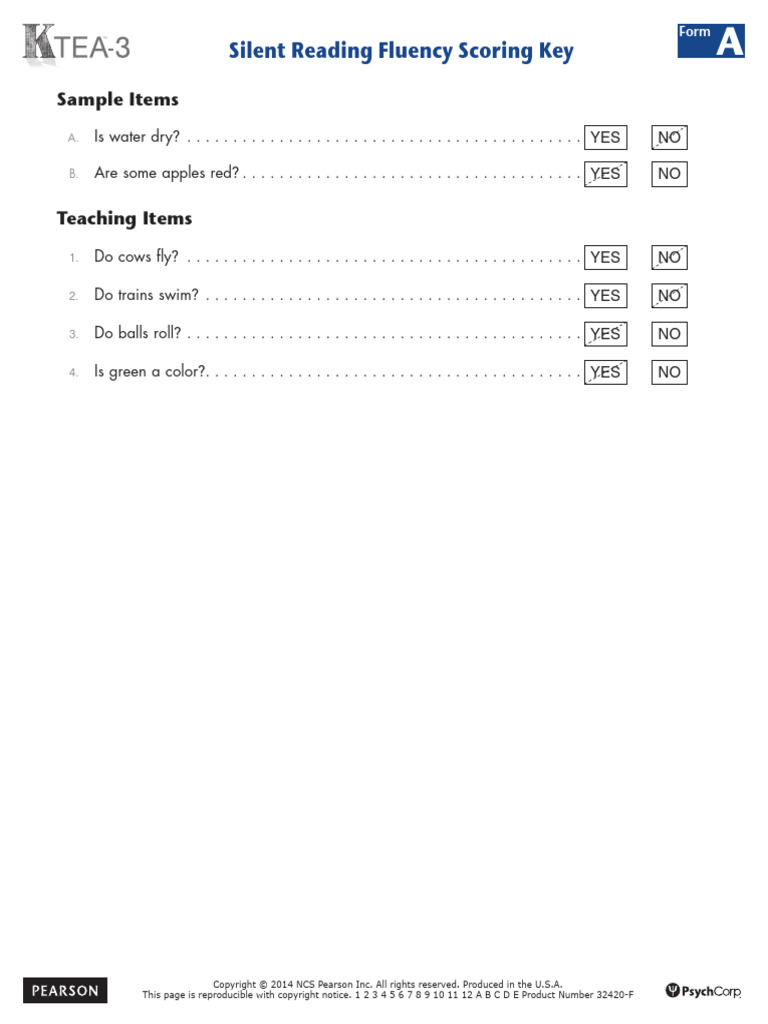 silent-read-fluency-scoring-key-form-a-pdf-all-rights-reserved