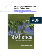 Original PDF Essential Statistics 2nd Edition by Robert Gould PDF