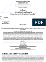 Referat La Disciplina Drept Financiar Tema: ,,izvoarele Dreptului Financiar'